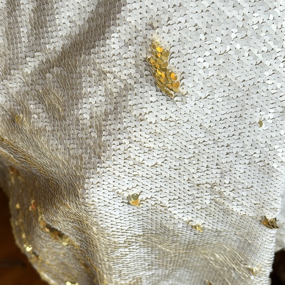 Women’s Free People white/gold sequin mini dress, size Small - Picture 8 of 8